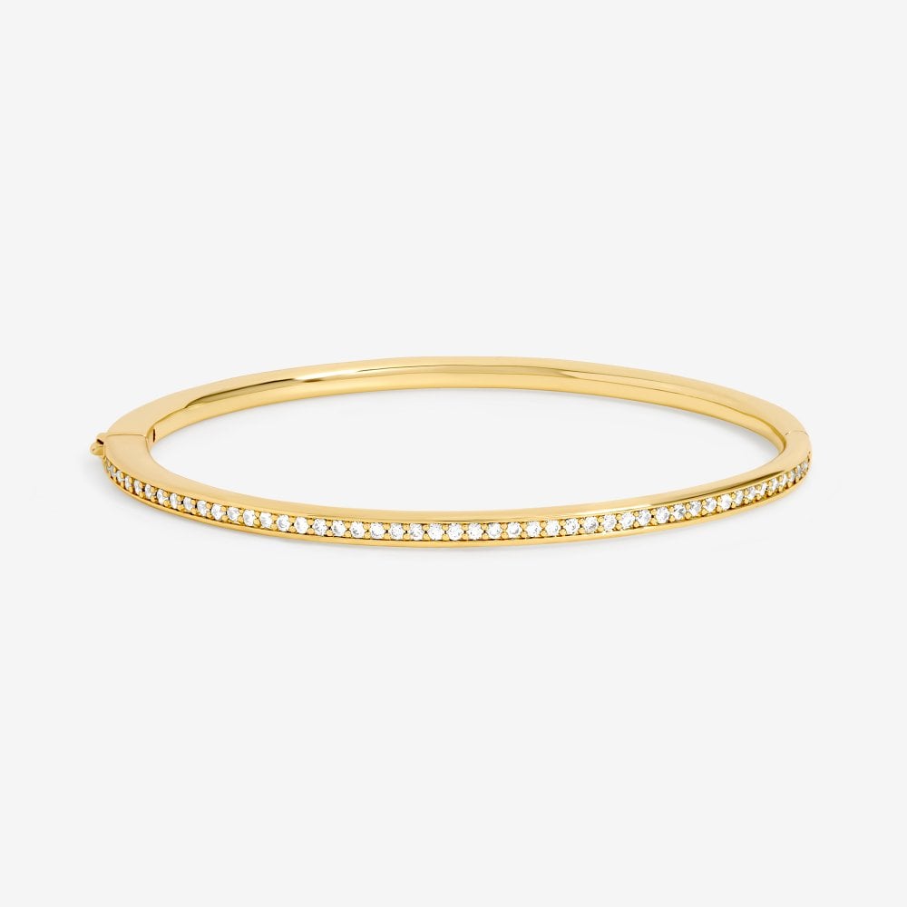 Jon Richard 14ct Gold Plated and Pave Bangle