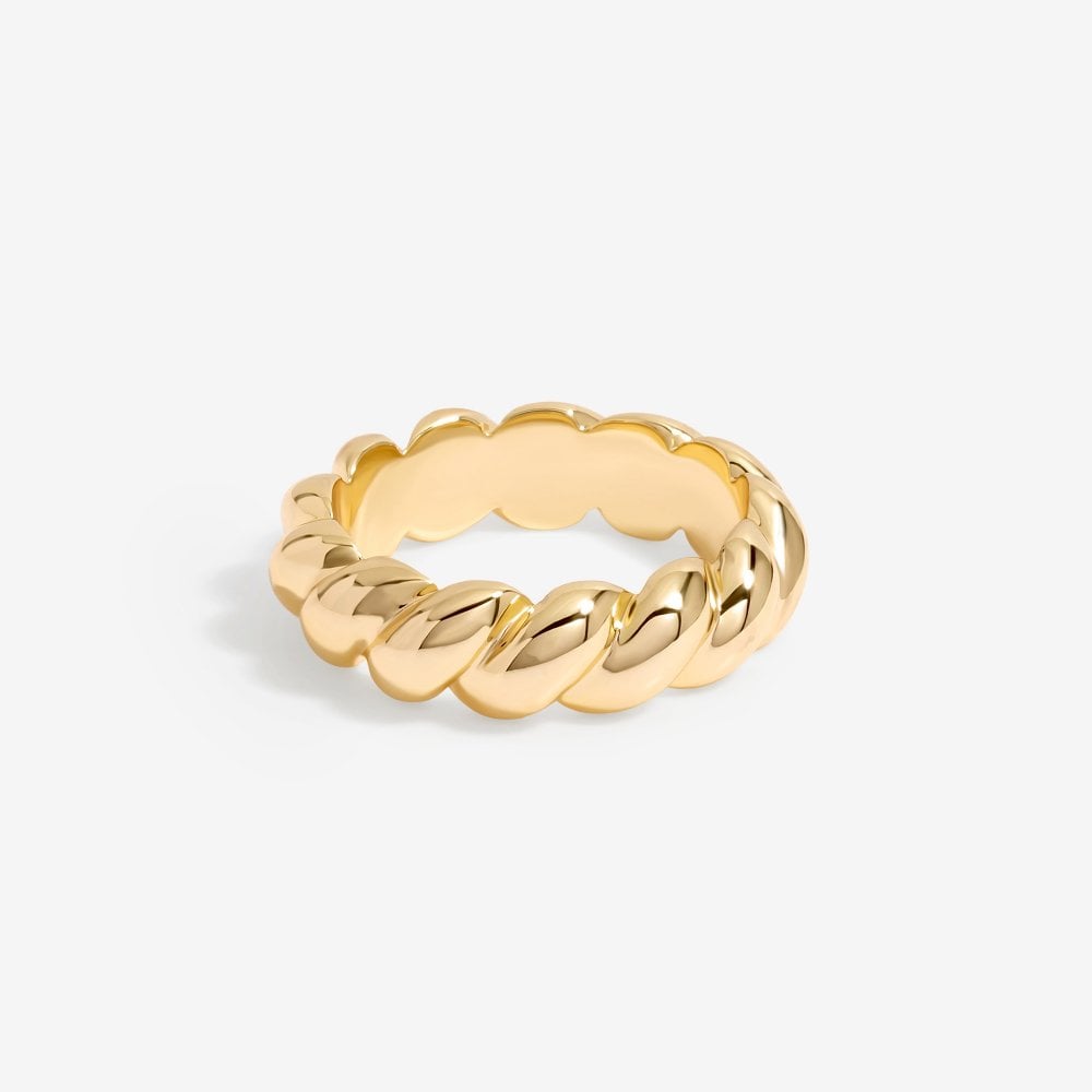 Jon Richard Gold Plated Polished Twisted Ring