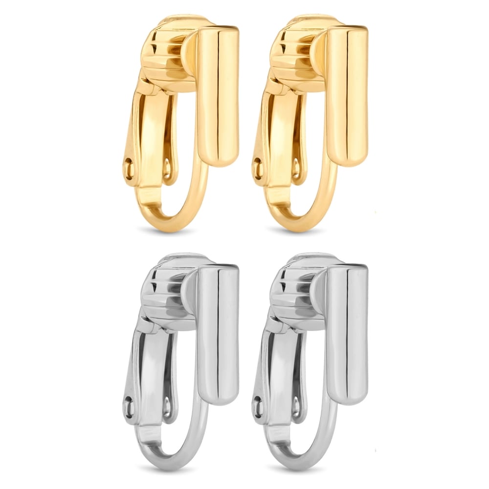 Gold/ Silver Plated Pierced Earring Converters - Pack of 2 Pairs
