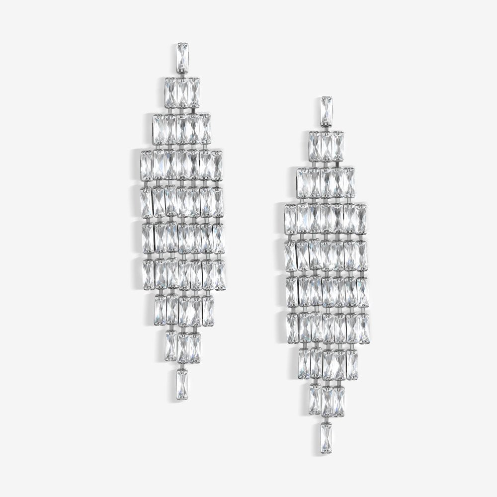Jon Richard Jet Plated Statement Drop Earrings