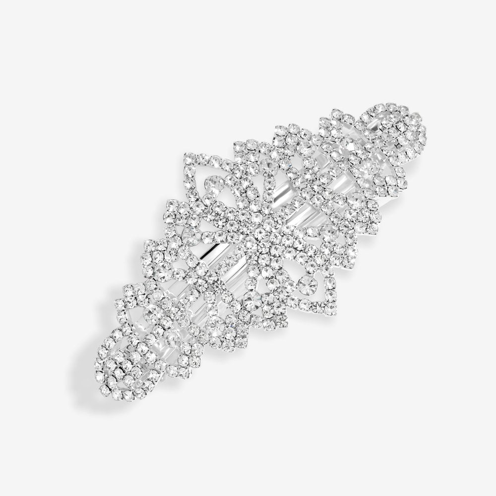 Jon Richard Silver Plated Crystal Diamante Barette