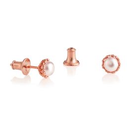 Jersey Pearl Emma-Kate Stud Earrings - Rose-Gold