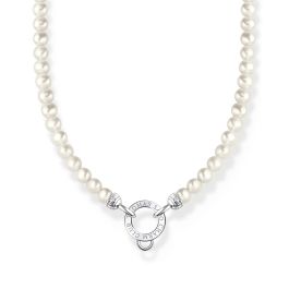 Thomas Sabo Silver and Freshwater Pearl Charm Necklace