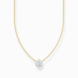 Thomas Sabo Necklace with White Zirconia - Gold Plated