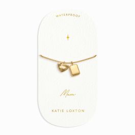 Katie Loxton 'Mum' Waterproof Gold Charm Bracelet