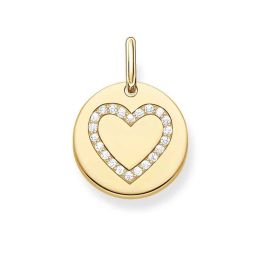 Thomas Sabo Heart Disc Pendant - Gold