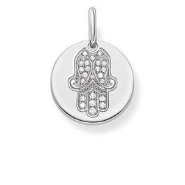 Thomas Sabo Hand Of Fatima Disc Pendant - Silver
