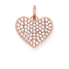 Thomas Sabo Pavé Zirconia Heart Pendant - Rose Gold
