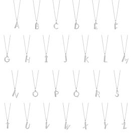 Sterling Silver and Zirconia Initial Necklace