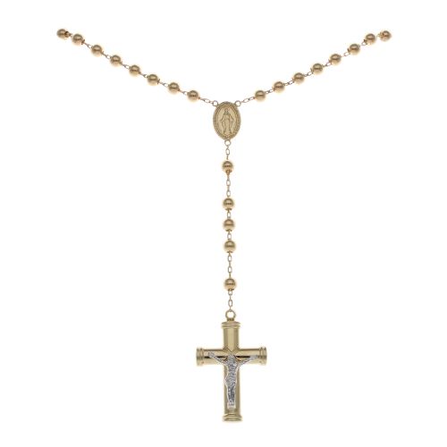 14ct Yellow And White Gold Rosary Beads 26"