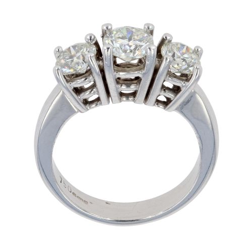 18ct White Gold 1.50cts Diamond Trilogy Ring