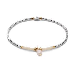 Annie Haak Maisie Mixed Metal Pearl Bracelet - Ivory