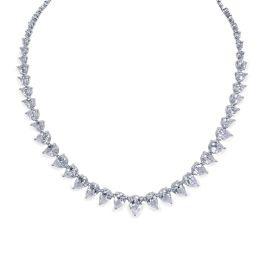 Ivory & Co Manhattan Crystal Pear Cut Necklace