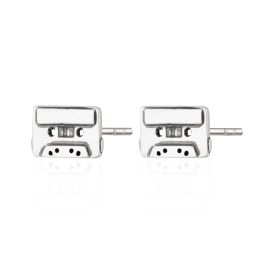 Scream Pretty Mix Tape Stud Earrings - Silver