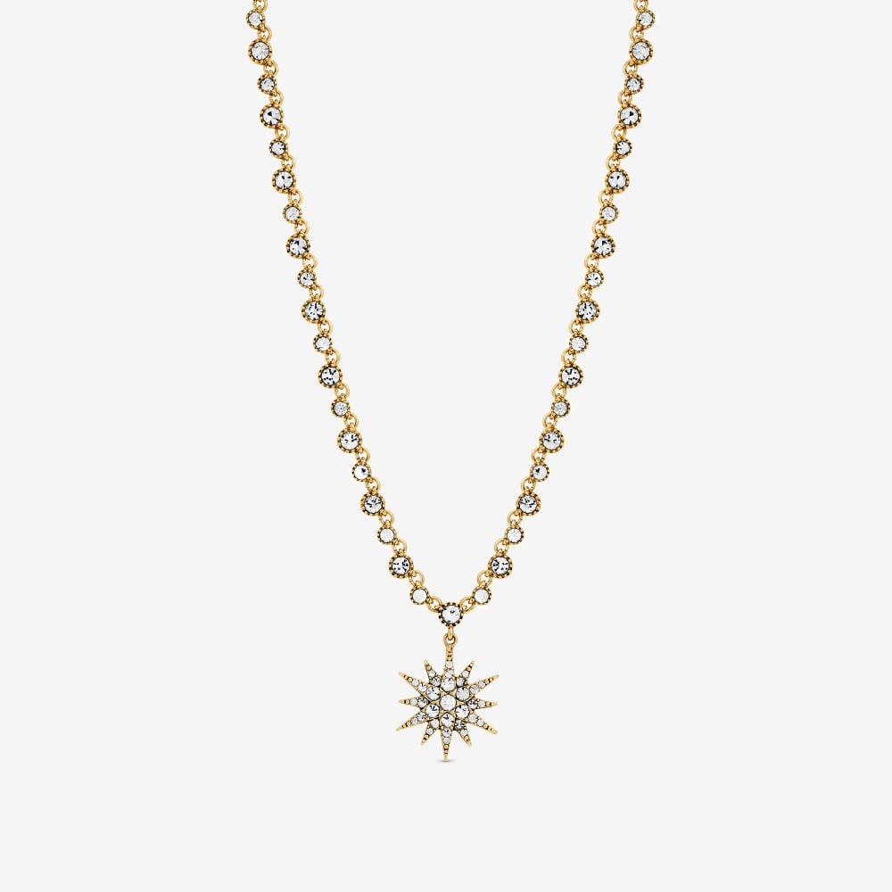 Mood Antique Gold Crystal Celestial Pendant