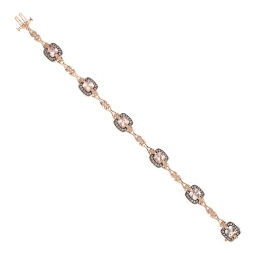 14ct Rose Gold 1.00ct Morganite Bracelet 7"