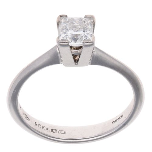 14ct White Gold 0.75ct Princess Cut Diamond Solitaire Ring