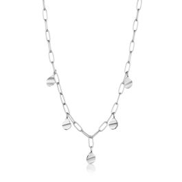 Ania Haie Crush Drop Discs Necklace - Silver