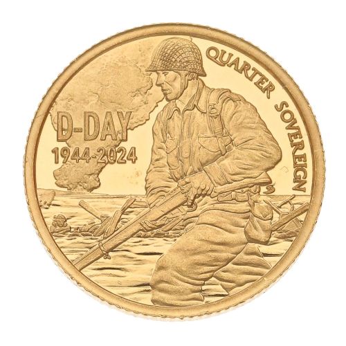 2024 Charles III D-Day 1/4 Sovereign Coin