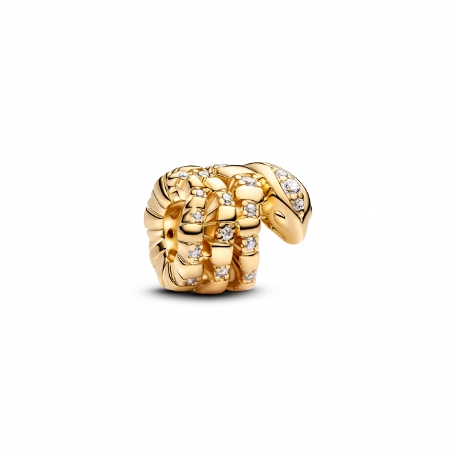 Pandora 14k Gold-Plated Curled Snake Charm