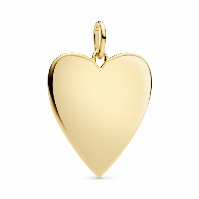 Pandora 14k Gold-Plated Engravable Heart Oversized Tag Pendant