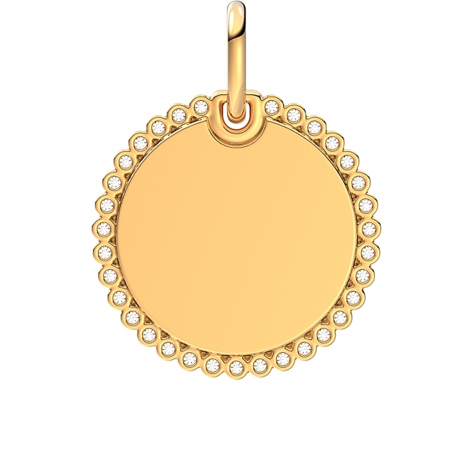 Pandora 14k Gold-Plated Engravable Round Tag Pendant