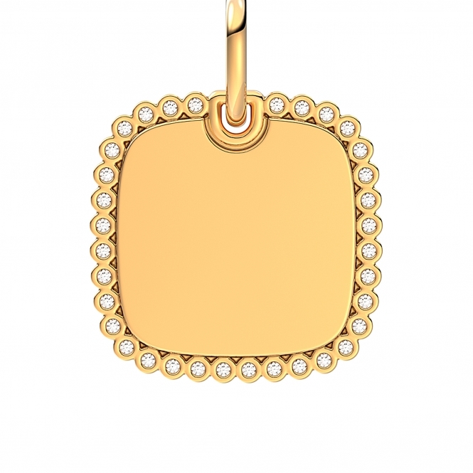 Pandora 14k Gold-Plated Engravable Square Tag Pendant