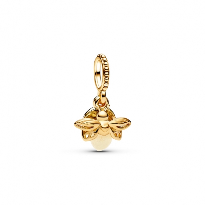 Pandora 14k Gold-Plated Glow-in-the-dark Firefly Dangle Charm