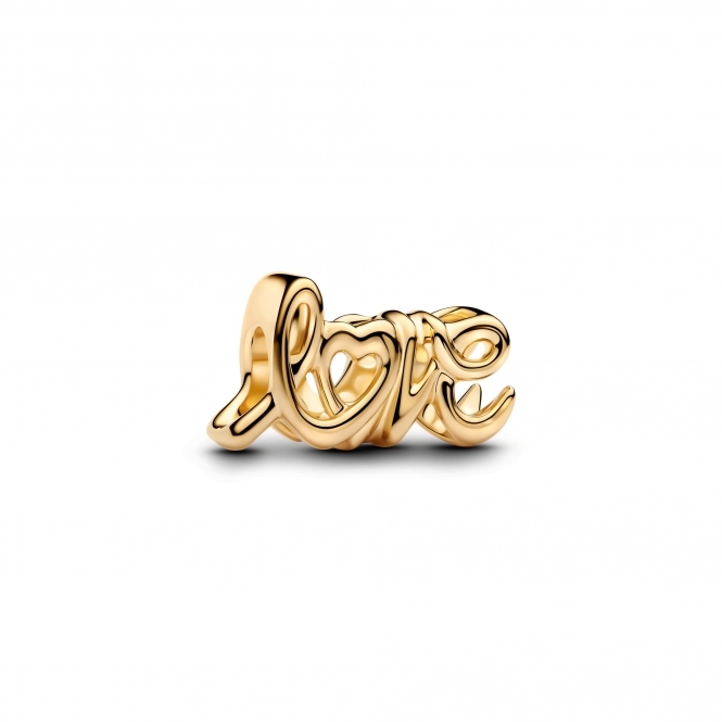 Pandora 14k Gold-Plated Handwritten Love Charm
