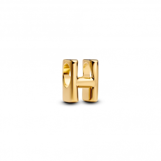 Pandora 14k Gold-Plated Letter H Alphabet Charm