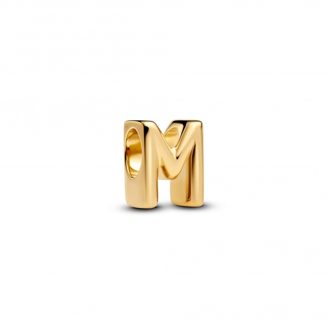 Pandora 14k Gold-Plated Letter M Alphabet Charm