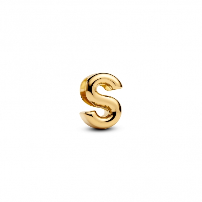 Pandora 14k Gold-Plated Letter S Alphabet Charm