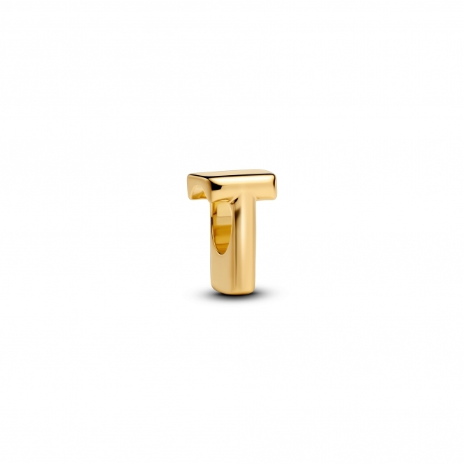 Pandora 14k Gold-Plated Letter T Alphabet Charm