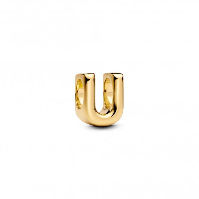 Pandora 14k Gold-Plated Letter U Alphabet Charm