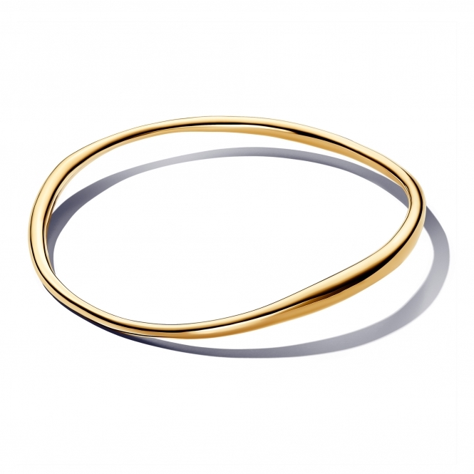 Pandora 14k Gold-Plated Organically Shaped Bangle