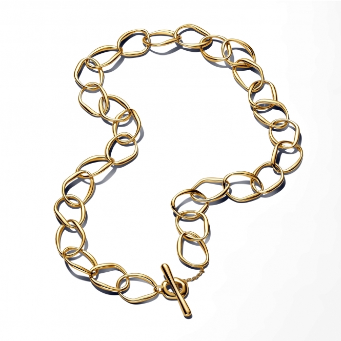 Pandora 14k Gold-Plated Organically Shaped Link Necklace