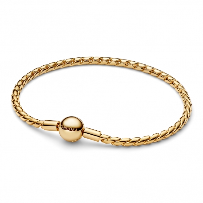 Pandora 14k Gold-Plated Round Clasp Wing Chain Bracelet