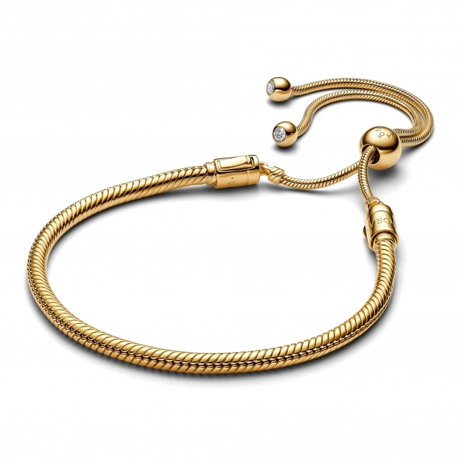 Pandora 14k Gold-Plated Snake Chain Slider Bracelet
