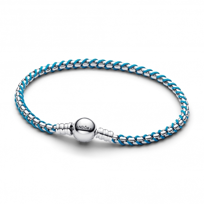 Pandora Blue Cord Box Chain Bracelet