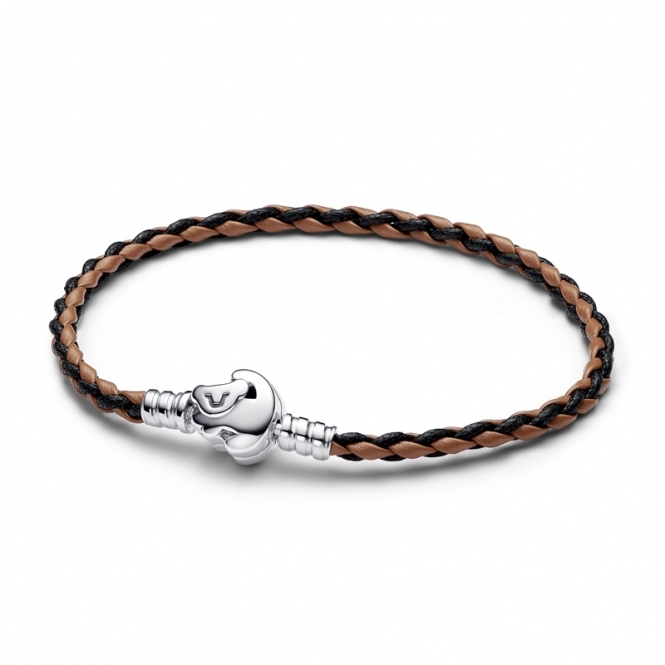 Pandora Disney The Lion King Clasp Moments Braided Leather Bracelet