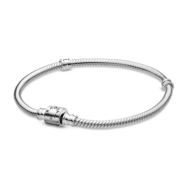 Pandora Moments Barrel Clasp Snake Chain Bracelet 598816C00