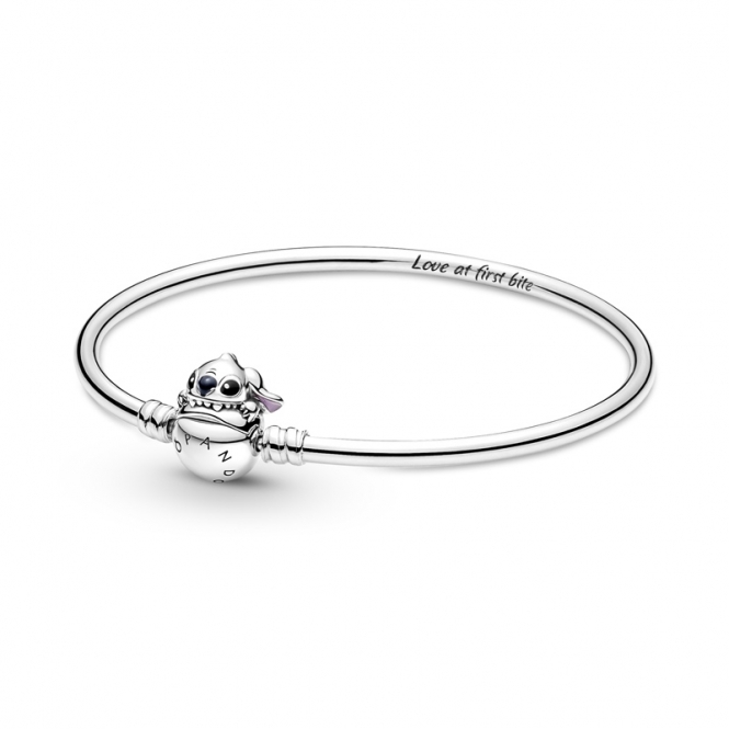 Pandora Moments Disney Stitch Biting Clasp Bangle 591683C01
