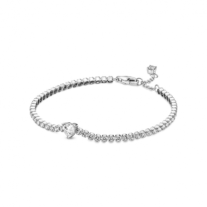 Pandora Sparkling Heart Tennis Bracelet 590041C01