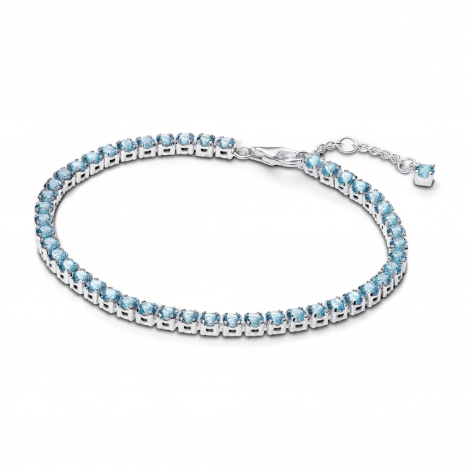 Pandora Sparkling Light Blue Tennis Bracelet