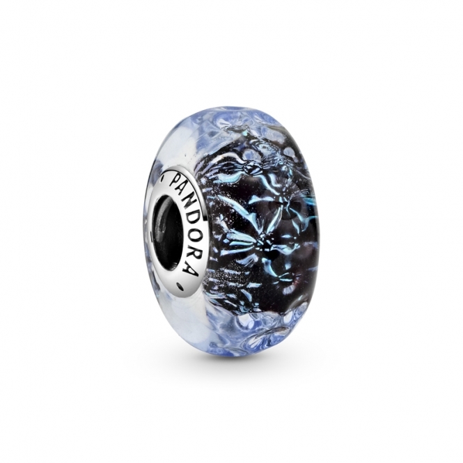 Pandora Wavy Dark Blue Murano Glass Ocean Charm 798938C00