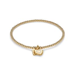 Annie Haak Santeenie Gold Plated Charm Bracelet - White Heart