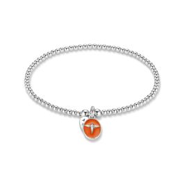 Annie Haak Santeenie Silver Charm Bracelet - Orange Silhouette Angel
