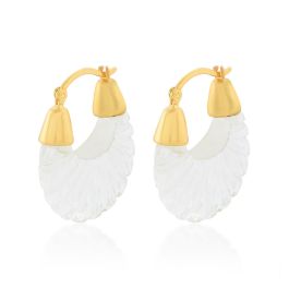 Shyla Ettienne Gold Earrings - Crystal Clear