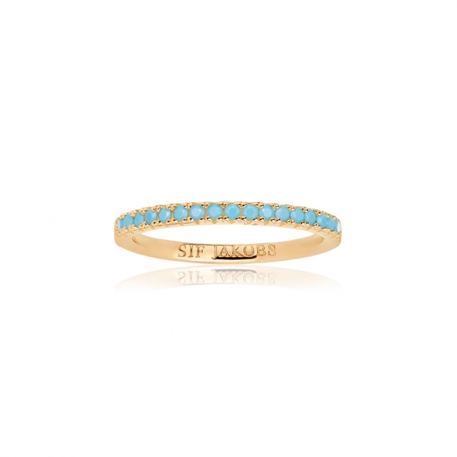 Sif Jakobs 18k Gold-Plated Ellera Turquoise Ring