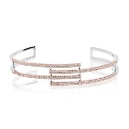 Sif Jakobs Rufina Bangle - Rose Gold with White Zirconia
